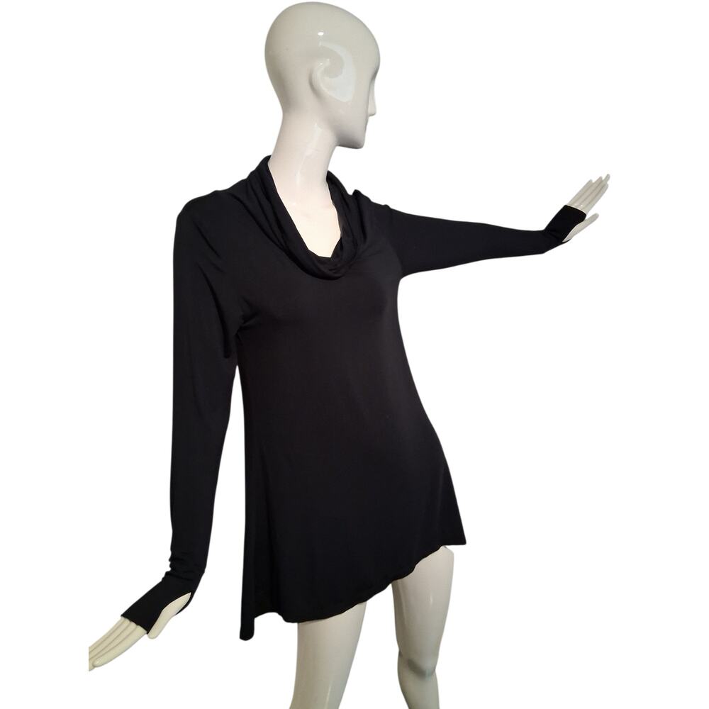 Cuddl Duds Womens sz M Casual Classic Grungecore Stretch Long Sleeve Cowl Tunic - Picture 2 of 11